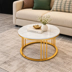 Classic Designer Tethered Iron Stand Coffee Table Set of 2