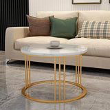 Home Decor Designer Tethered Iron Stand Coffee Table Set of 2 