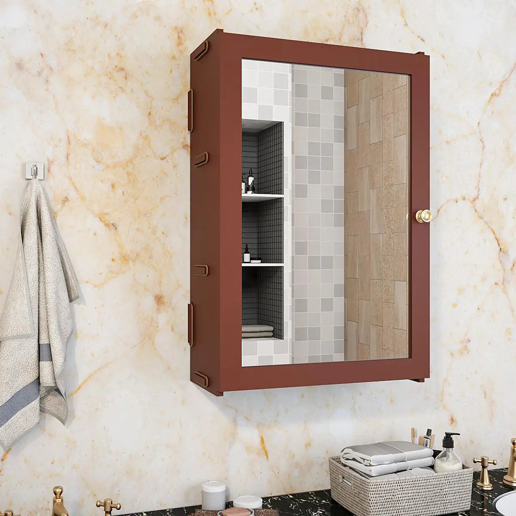 Classic Structured Wooden Bathroom Cabinet 