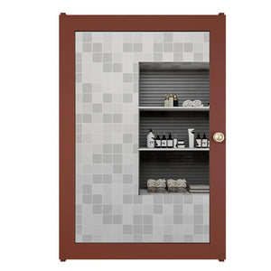 Wooden Bathroom Cabinet with 7 Spacious Shelves with Solid Brown Finish