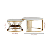 home decor Style Golden Coffee Table Set of 2