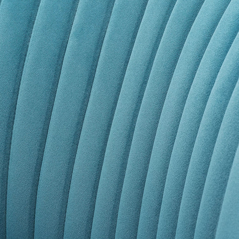 Curved Back Blue Velvet Lounge Chair