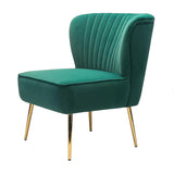 Teal Velvet Lounge Chair