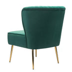 Classic Style Teal Velvet Lounge Chair
