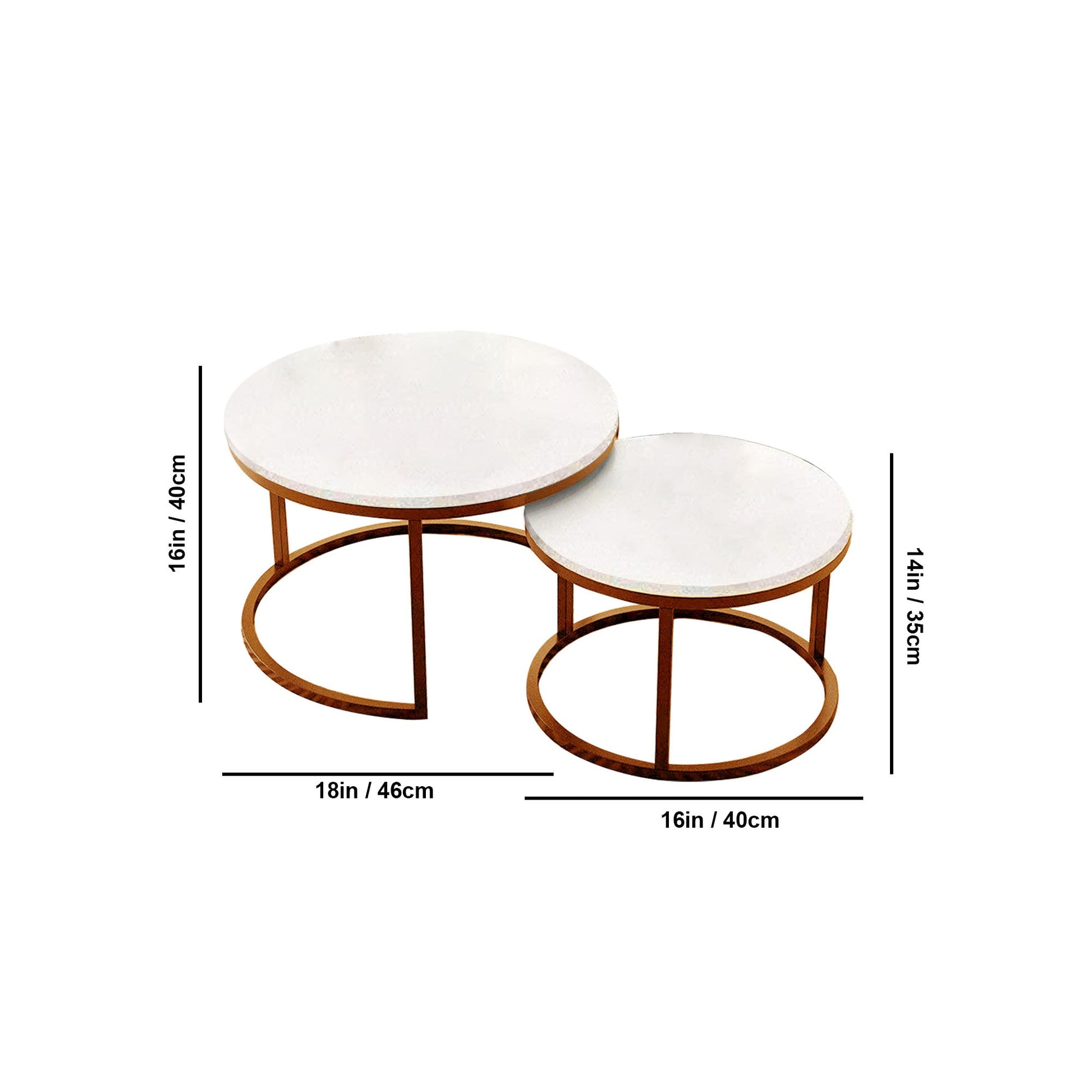  Round Coffee Table Set of 2