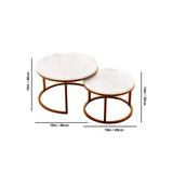  Round Coffee Table Set of 2