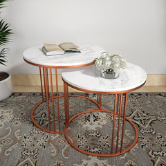 Classic Tethered Copper Nesting Table Set of 2