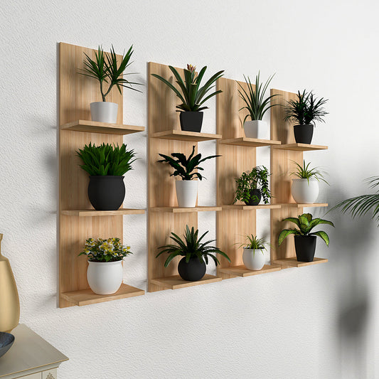 Classic Wooden Vertical Wall Shelf 