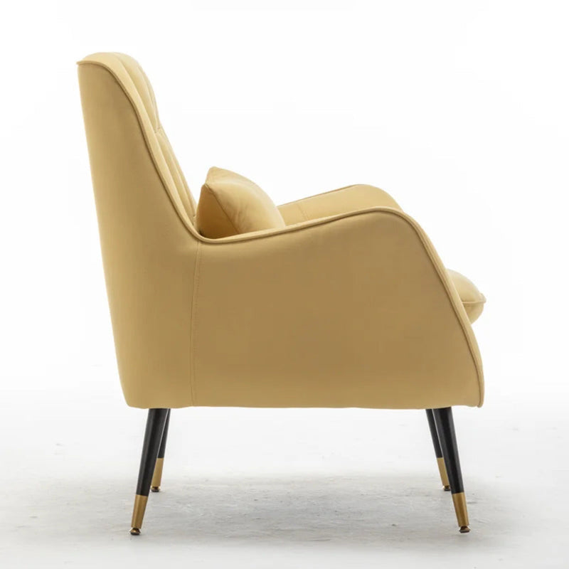 Classic Yellow Velvet Sofa Lounge Chair