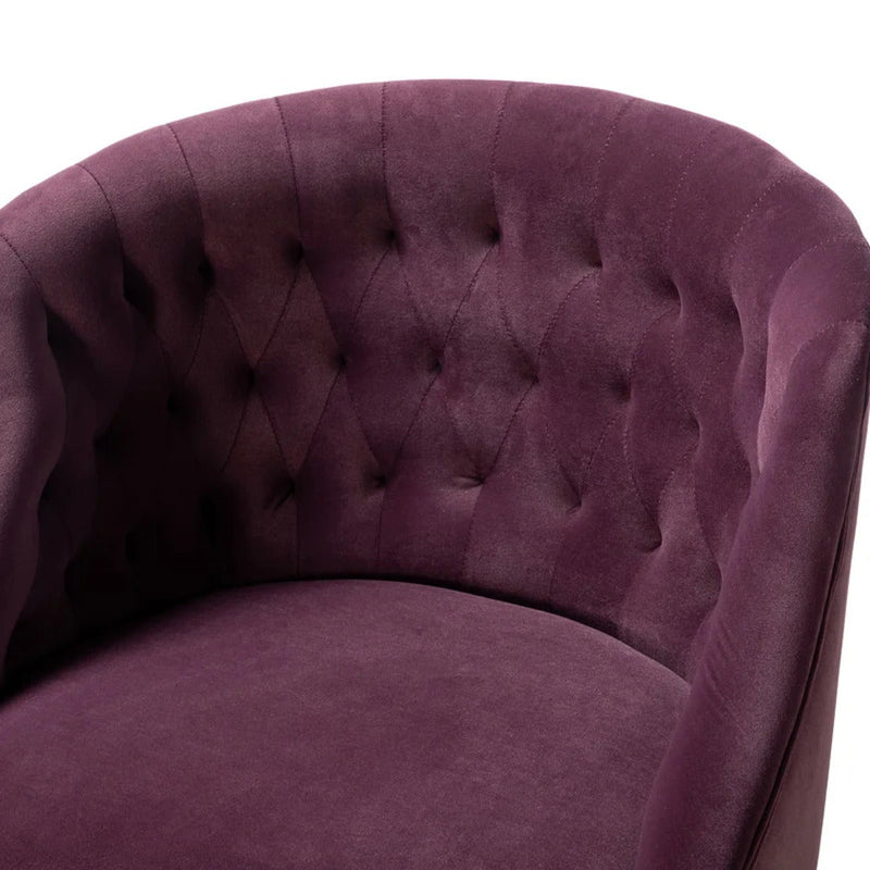 PU Foam Accent Chair with Golden Base
