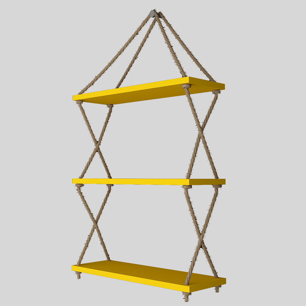  Wall Hanging Planter Shelf (Yellow Color)