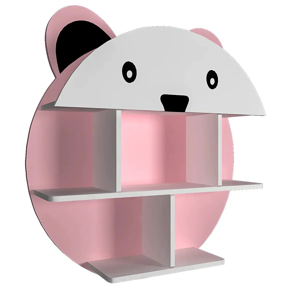 Cute Little Panda Shape Wooden Wall Storage Shelf for Kids – Vibecrafts