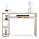 D-End 5 Tier White Marble Golden Console Table