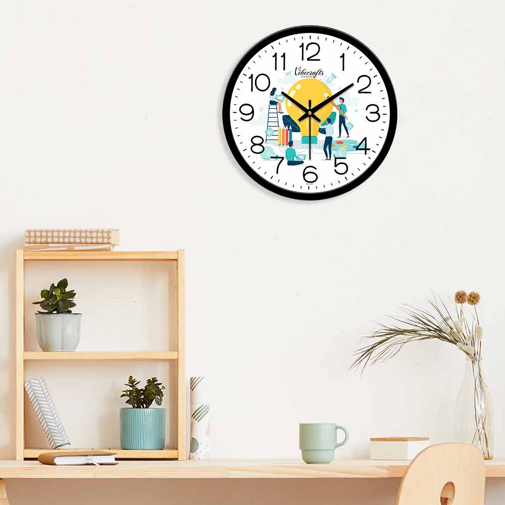 Yellow Color Wall Clock