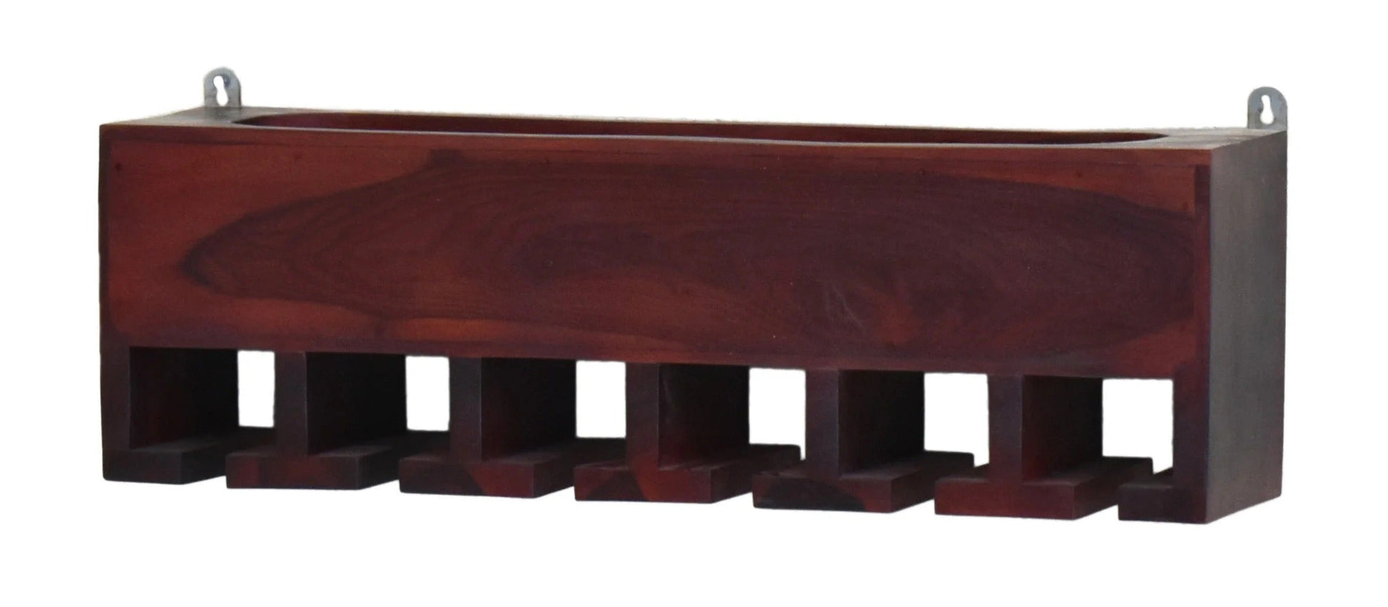 Red Mahagony Wood Wall Mounted Mini Bar Shelf