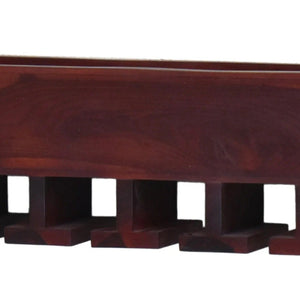 Red Mahagony Wood Wall Mounted Mini Bar Shelf