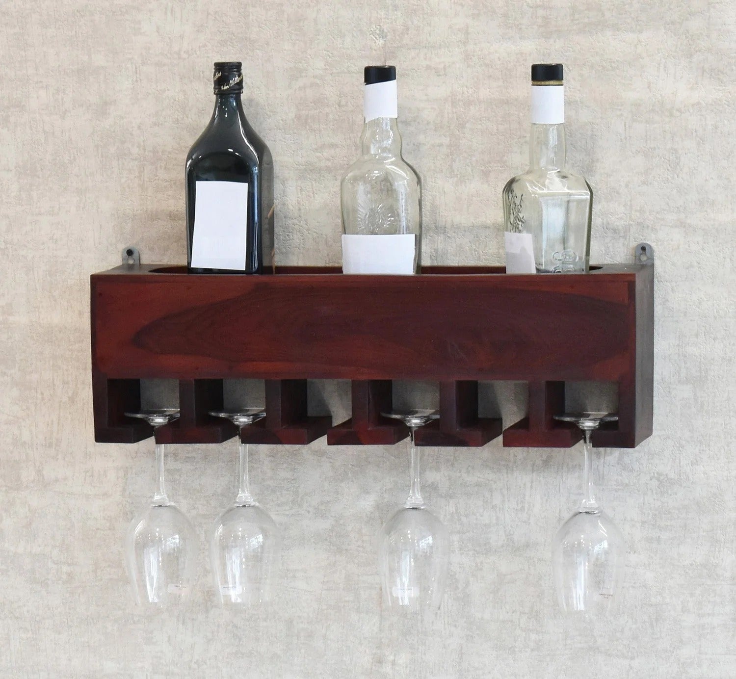 Wood Wall Mounted Mini Bar Shelf