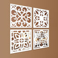  Wooden Mirror Wall Art Set of 4