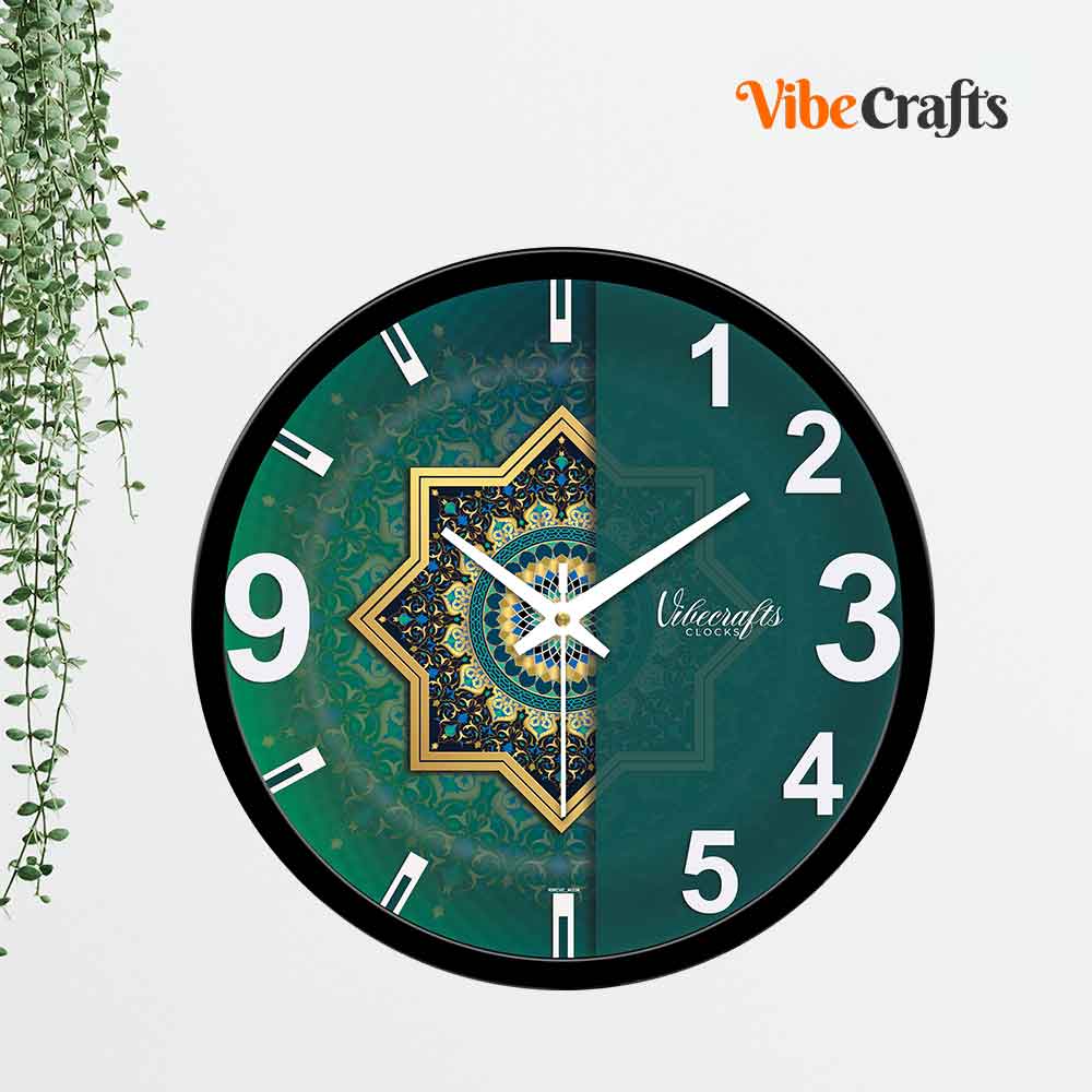 Green Colour Wall Clock