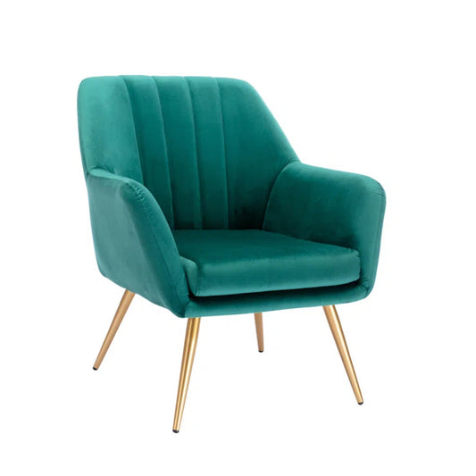 Green Comfy Velvet Accent Chair