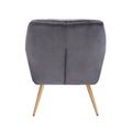 Grey Comfy Velvet Accent Chair