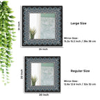 Square Frame Printed Wall Mirror