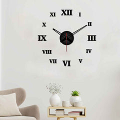 Designer Roman Number Big Size 3D Infinity Wall Clock