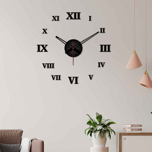 Designer Roman Number Big Size 3D Infinity Wall Clock