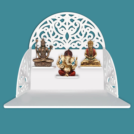 Pooja Mandir Design with Shelf