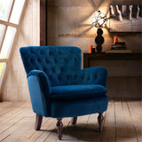 Blue Velvet Sofa Lounge Chair
