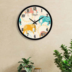 Beautiful Elephants Texture Designer Wall Clock