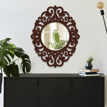 Elegance Beautiful Designer Wooden Frame Wall Mirror