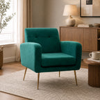 Emerald Luxurious Tufted Velvet Sofa Lounge Chair