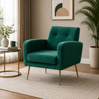 Emerald Luxurious Tufted Velvet Sofa Lounge Chair