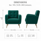Emerald Luxurious Tufted Velvet Sofa Lounge Chair