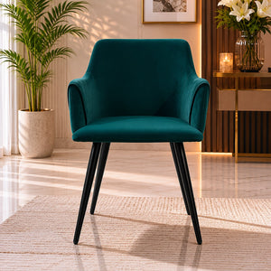 Emerald Rich Cushiony Plush Velvet Accent Chair
