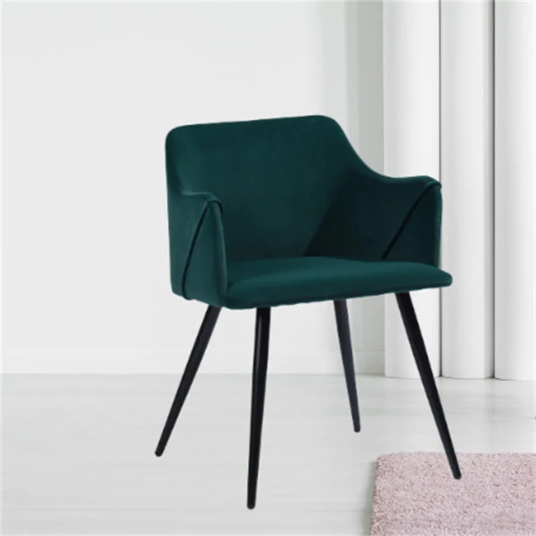 Emerald Rich Cushiony Plush Velvet Accent Chair