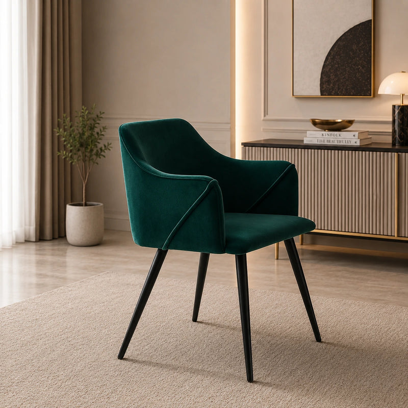 Emerald Rich Cushiony Plush Velvet Accent Chair