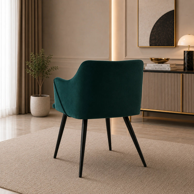 Emerald Rich Cushiony Plush Velvet Accent Chair