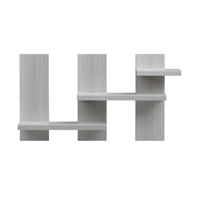  Shaped Wooden Wall Shelves with White Finish