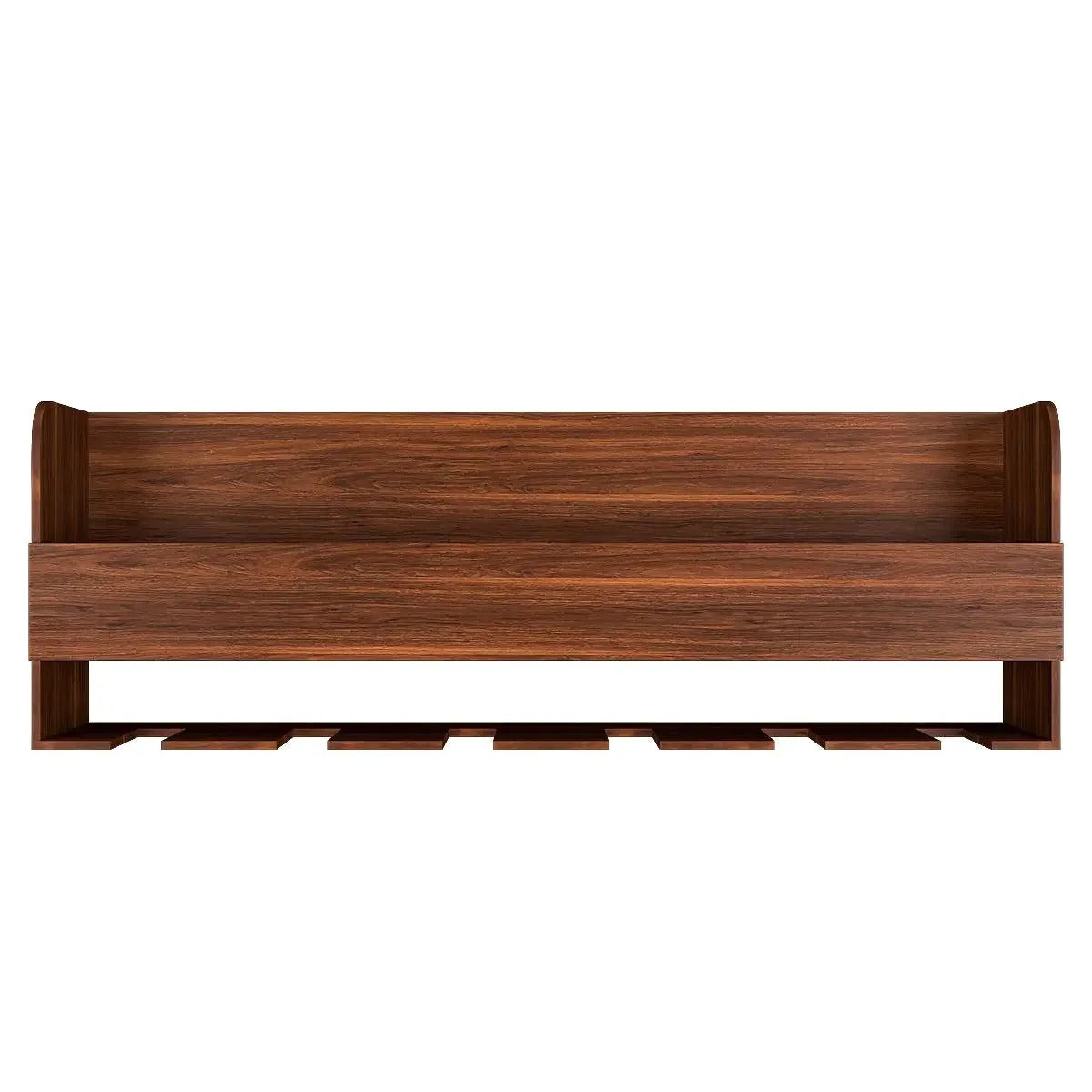 Design Mini Bar Shelf in Walnut Finish