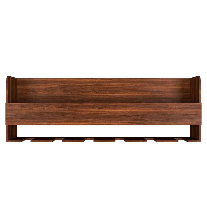 Design Mini Bar Shelf in Walnut Finish