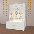 Designer with Spacious Wooden Shelf 