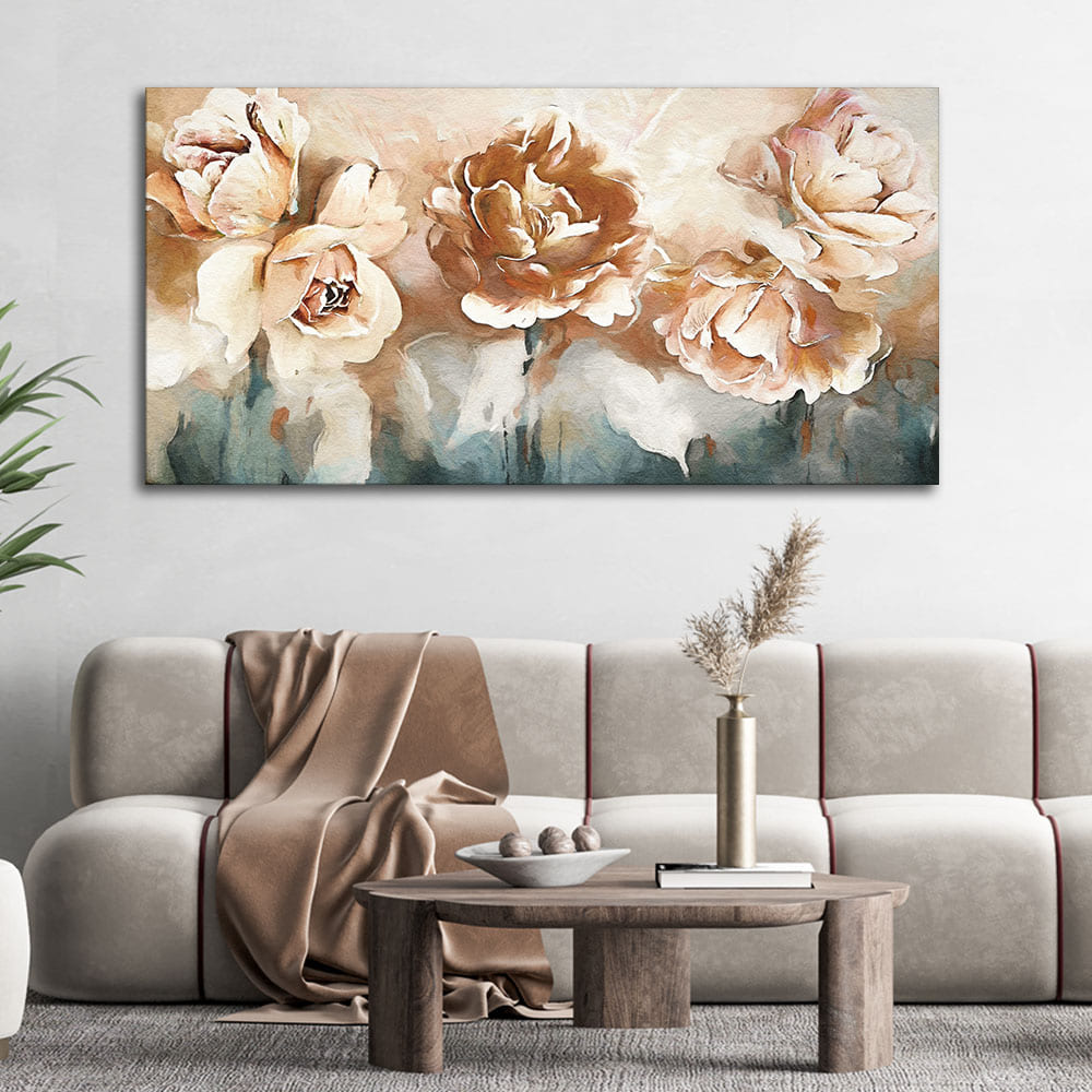 White Rose Canvas Wall Painting