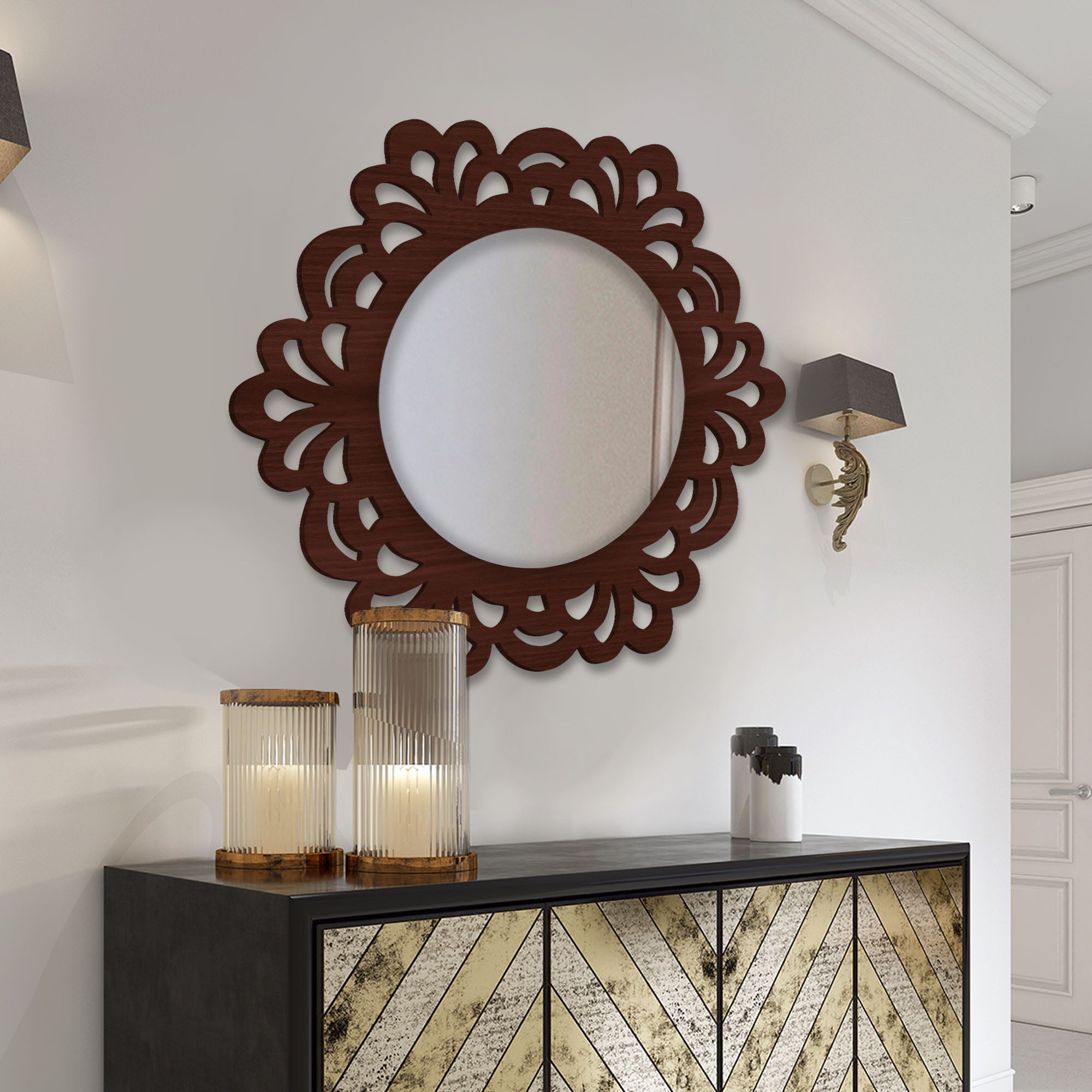 Buy Gold Mirrors for Home & Kitchen by Chronikle Online | Ajio.com