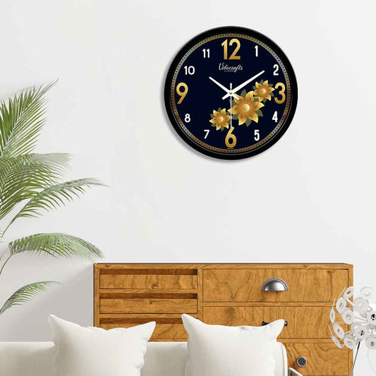 Flower Pattern Wall Clock