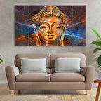 Gautam Buddha Head Wall Painting 
