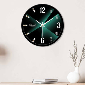 Glowing Green Lights Designer Wall Clock