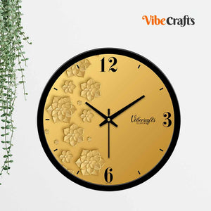 Golden Wall Clock