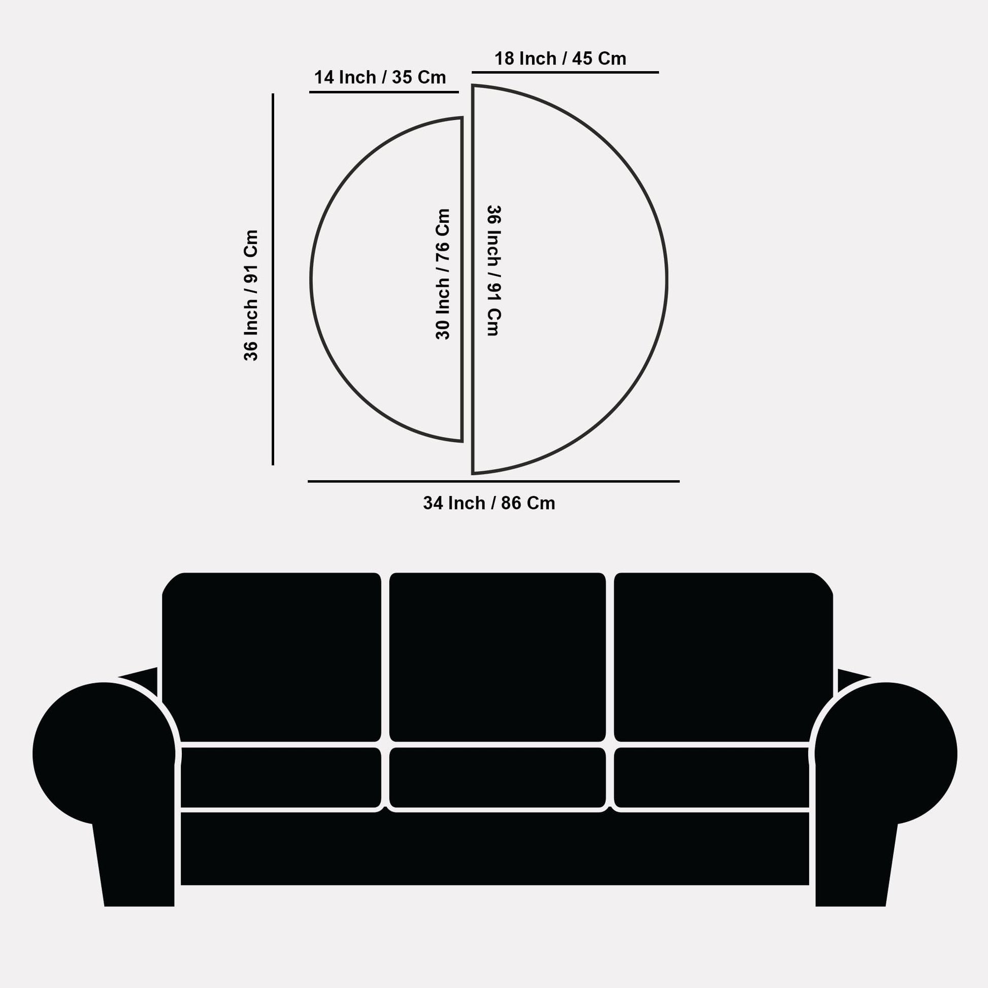 Forest Art Semi Circle Frames Set Of 2